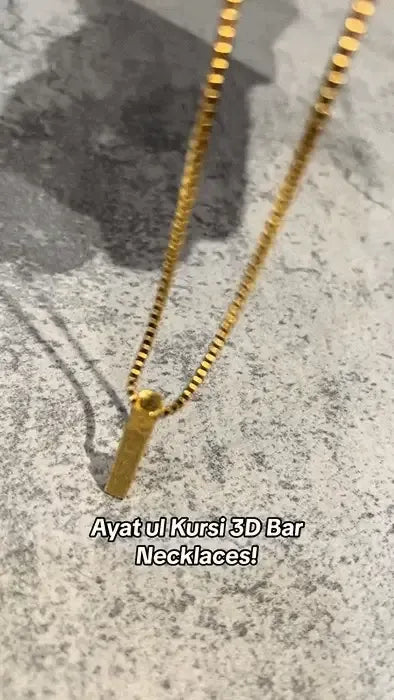 Ayatul Kursi Bar Necklace (High Quality)