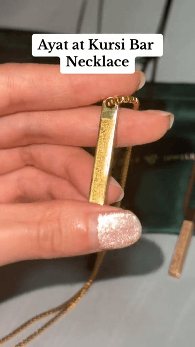 Ayatul Kursi Bar Necklace (High Quality)
