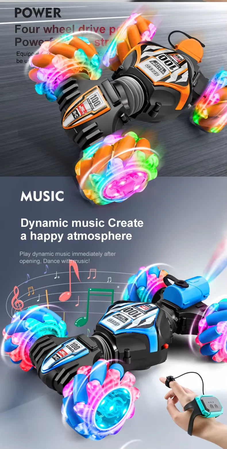 Remote Control Stunt Car & High-speed Side-running Drift